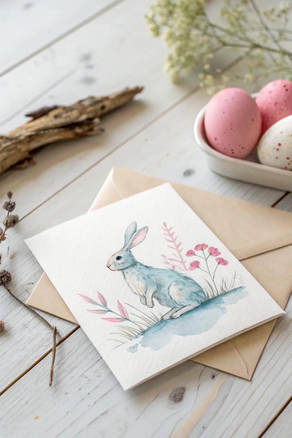 Add a playful pop-up surprise to your Easter cards for a touch of elegant whimsy.