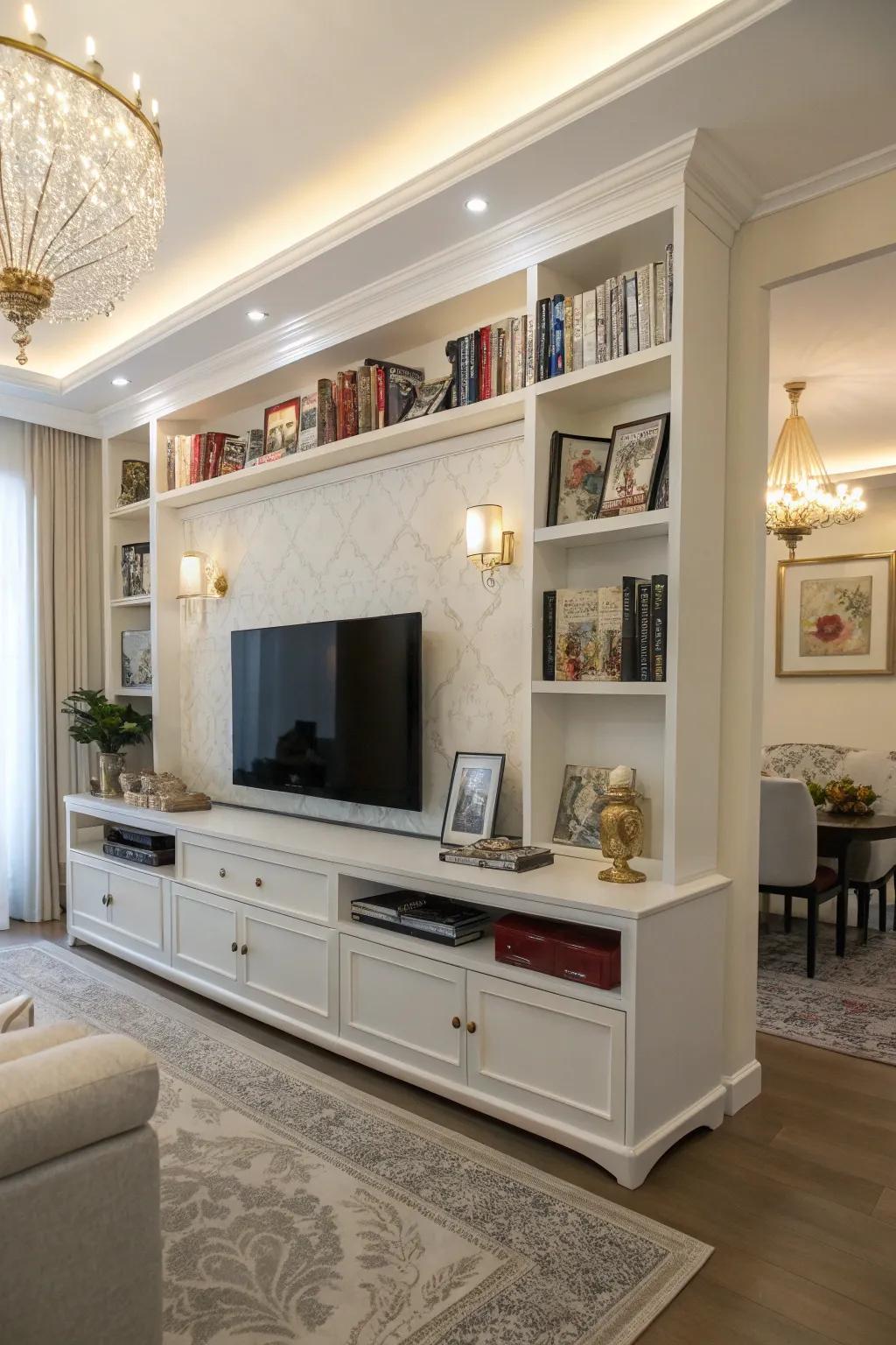 Enhance your decor space with floating shelves.