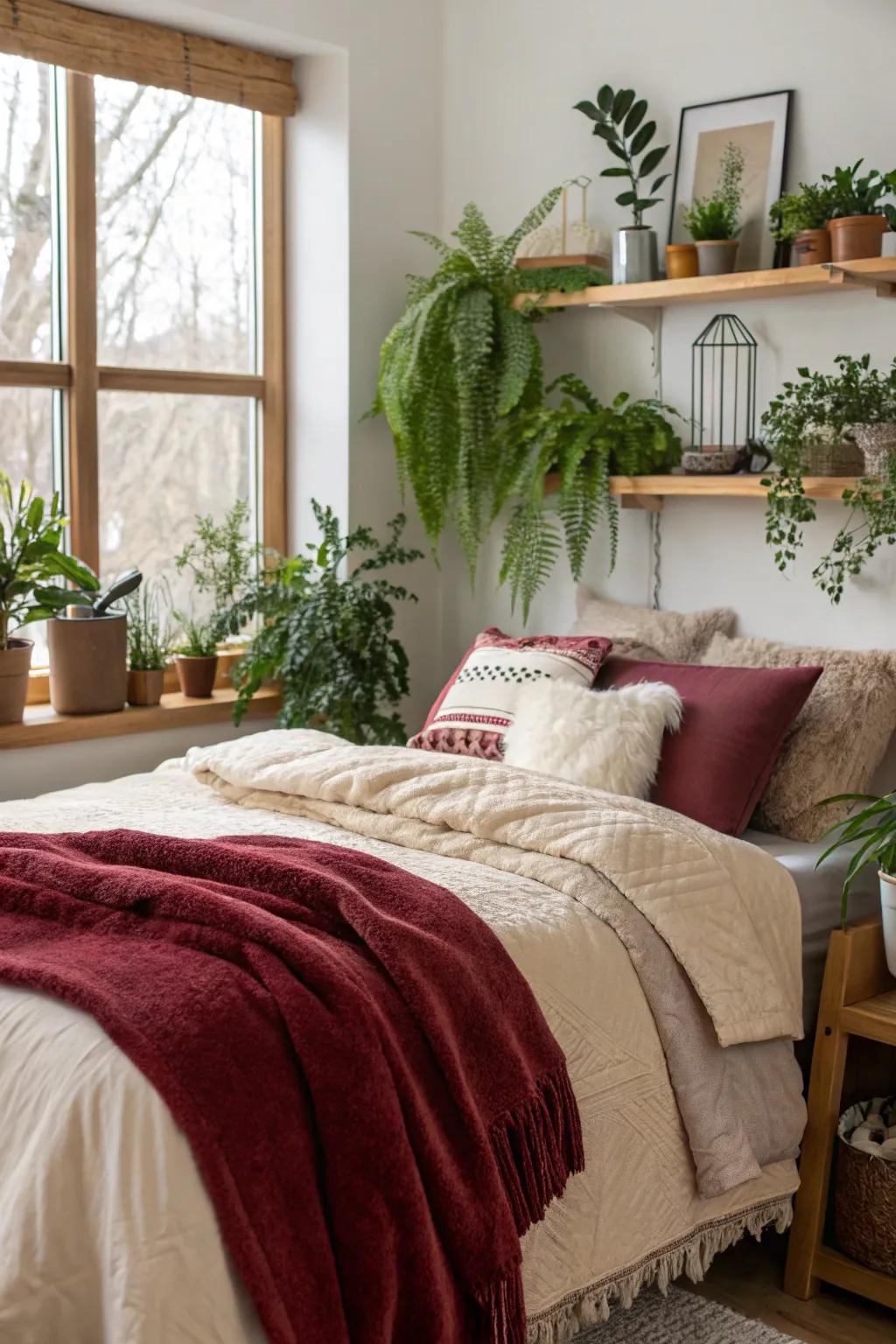 Indoor plants refresh and balance your cozy winter decor.