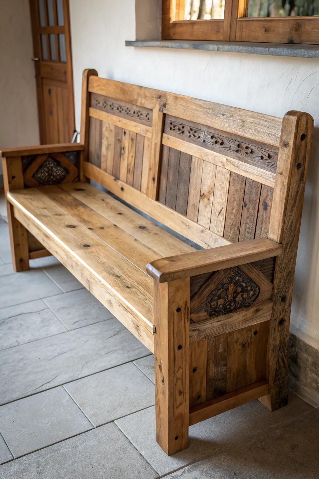 Discover the timeless elegance of reclaimed wood craftsmanship.