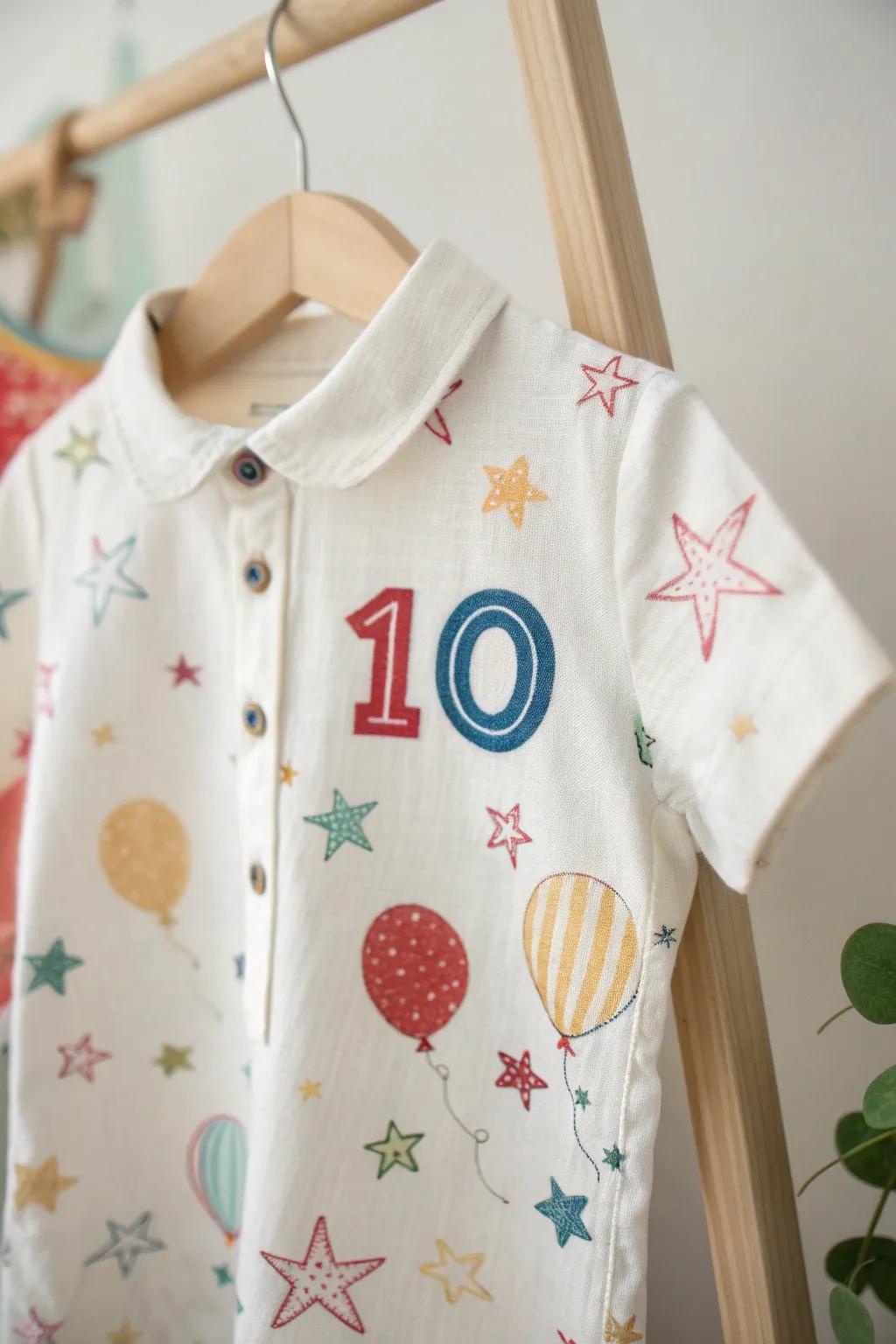 Crafted with love: A birthday shirt as unique as your child's imagination.