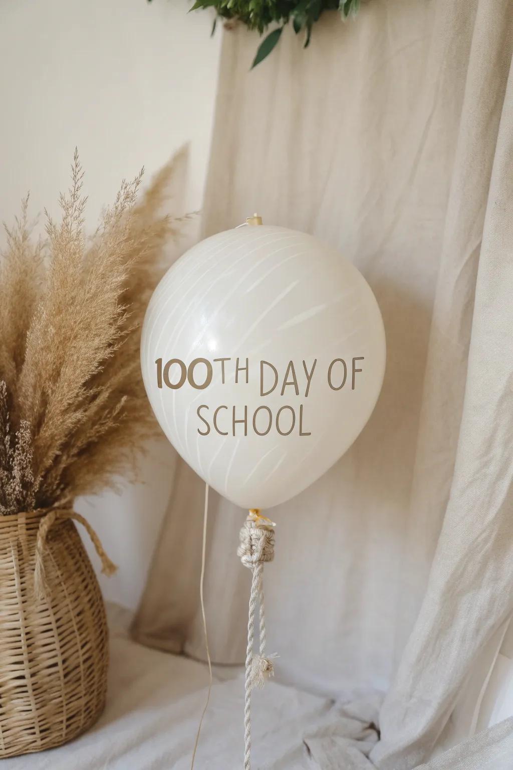 Counting down in style: A touch of elegance for the 100-day school milestone.