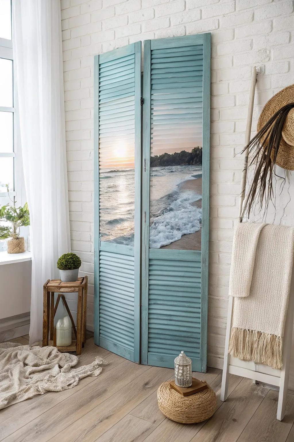 Transform old shutters into stunning art pieces that breathe life into any room.