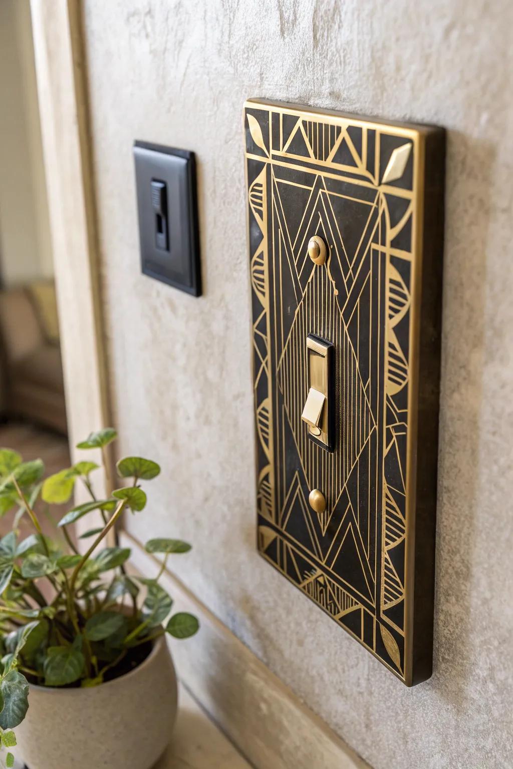 Illuminate your space with Art Deco glamour – where bold lines meet metallic elegance.
