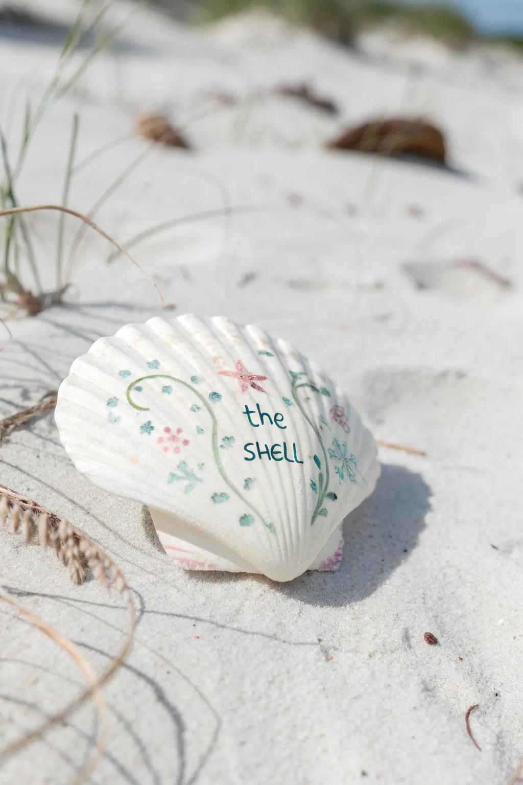 Capture the essence of seaside memories with a personalized painted seashell, a perfect blend of simplicity and beauty.