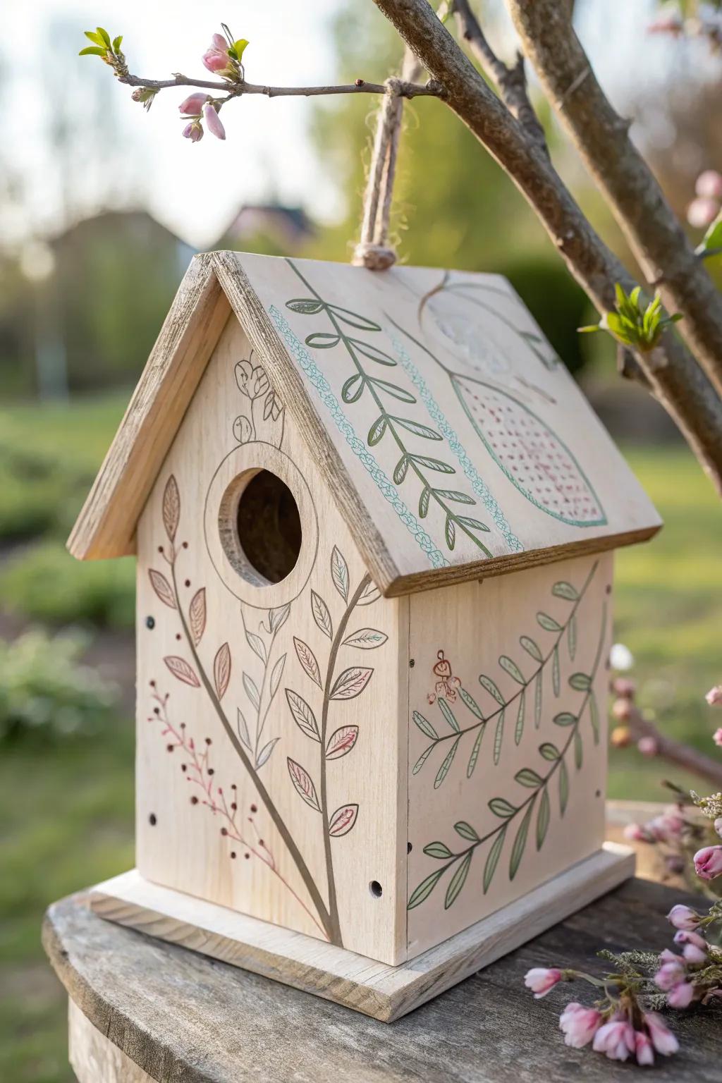 Elevate your garden with a charming, handcrafted birdhouse that blends Scandinavian simplicity with Boho elegance.