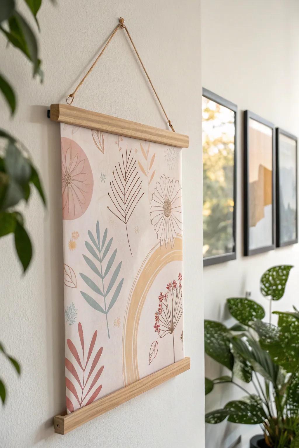 Celebrate the season with a minimalist canvas art that brings a touch of nature and elegance to any birthday decor.