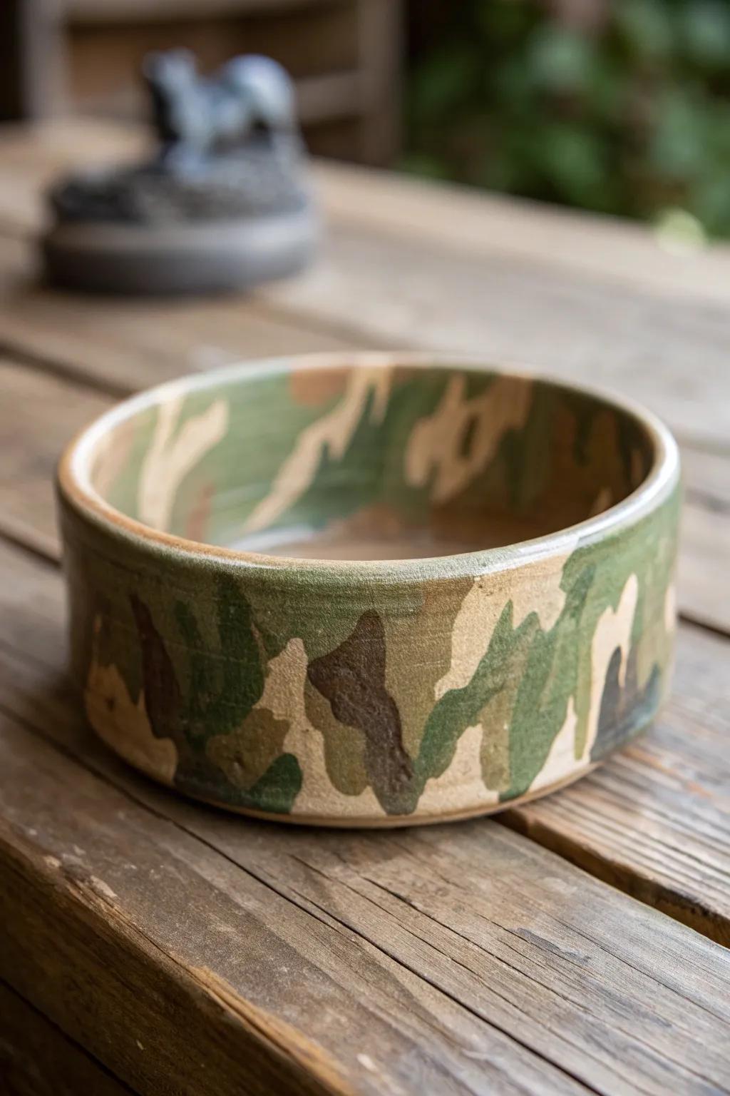 Elevate your pet's style with handcrafted camouflage accessories.