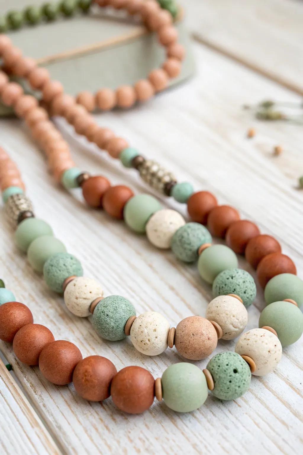 Unleash your creativity with handmade clay beads – where simplicity meets artistic elegance.