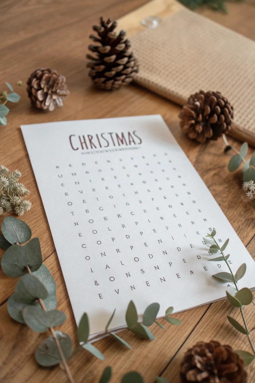 Bring joy to your holiday greetings with an interactive Christmas card game that delights the minimalist soul.