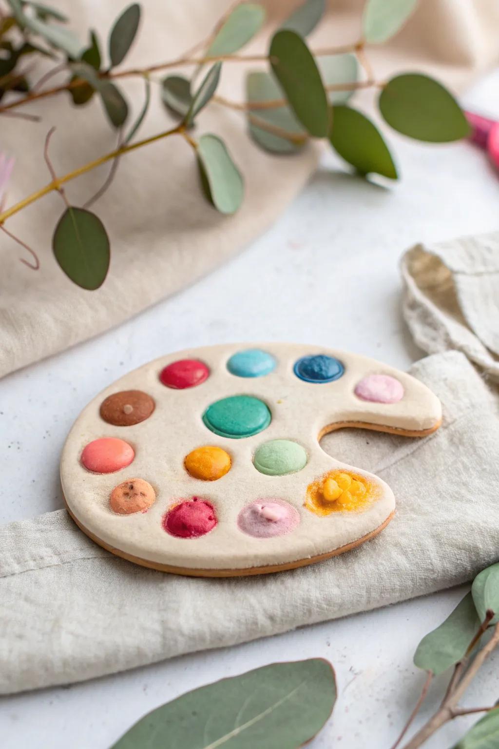 Express your artistic flair with these charming clay paint palette magnets, perfect for adding a splash of color to your space!