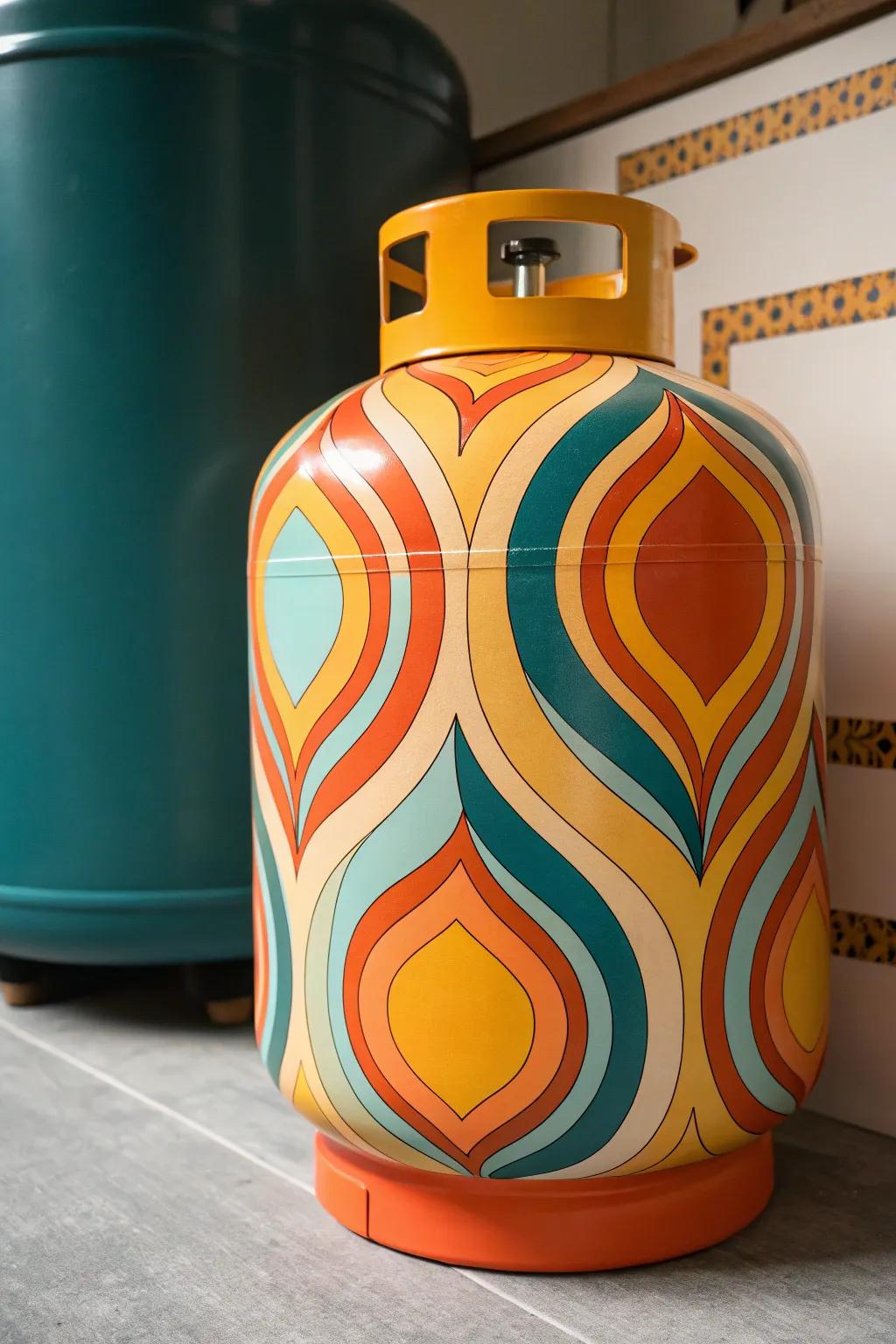 Revive the '70s with this retro-inspired propane tank design!