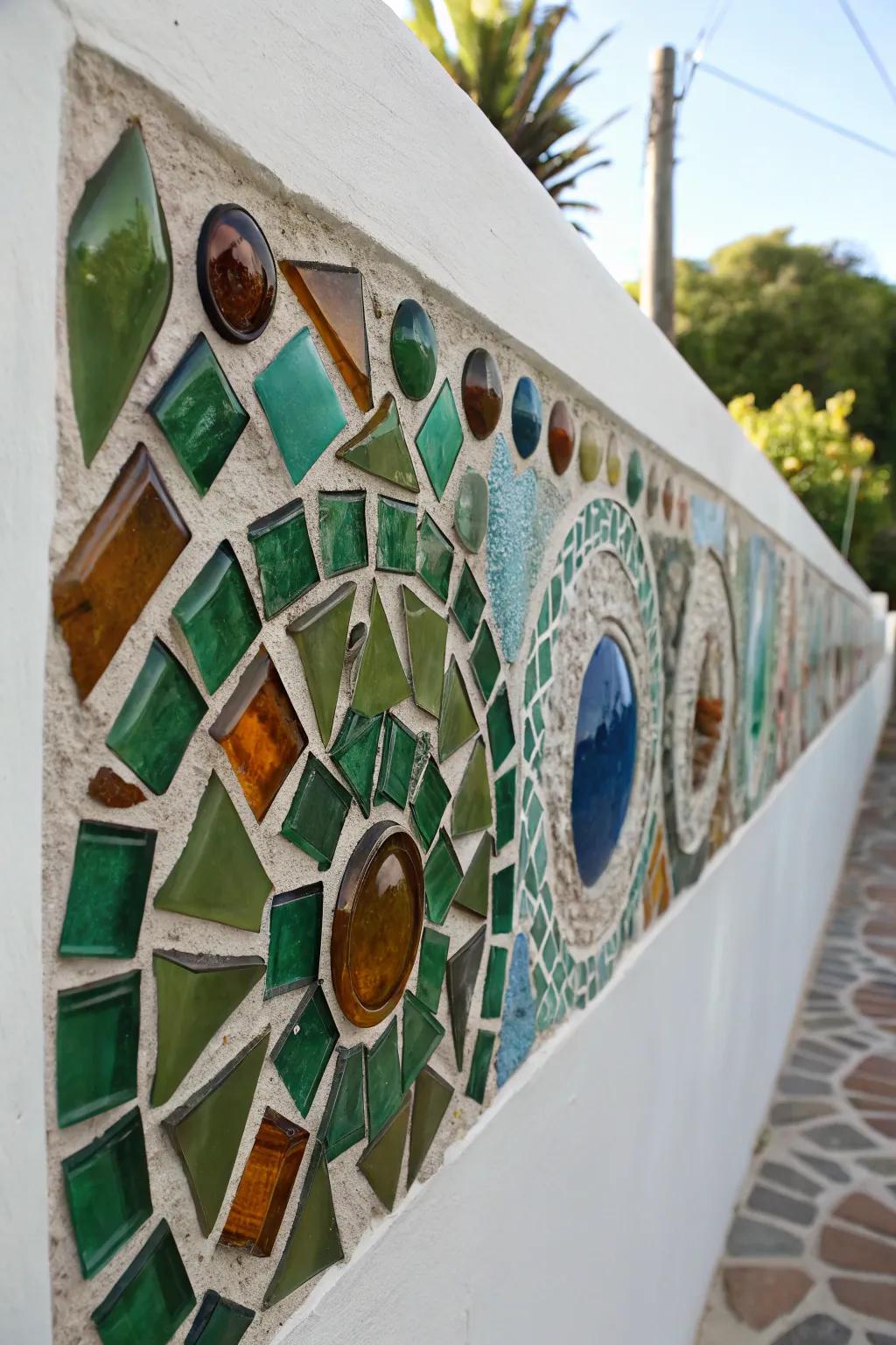 Transform discarded glass into a stunning wall mosaic that blends simplicity and natural beauty.