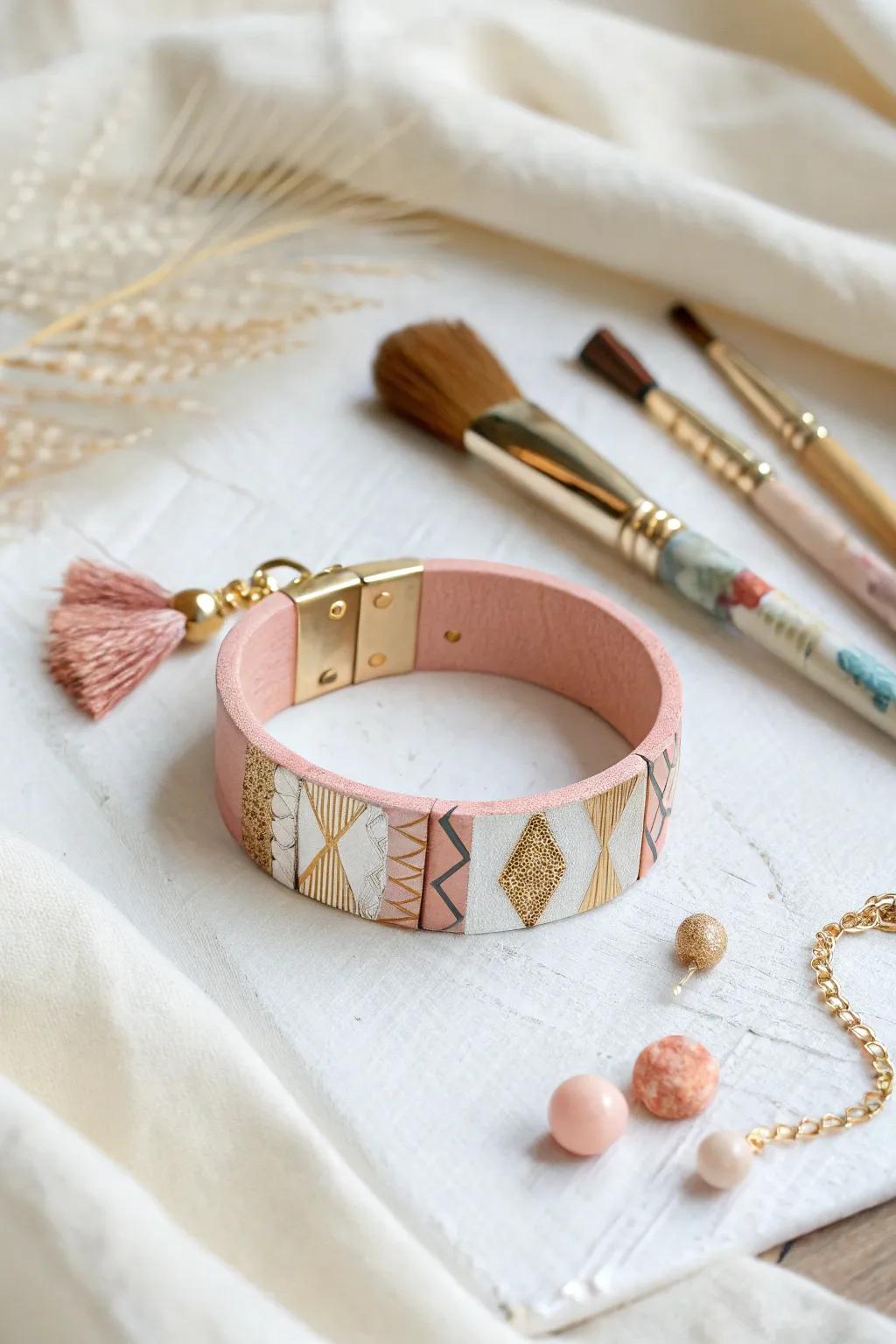 Embrace simplicity with a touch of boho elegance—create your own popsicle stick bracelet!