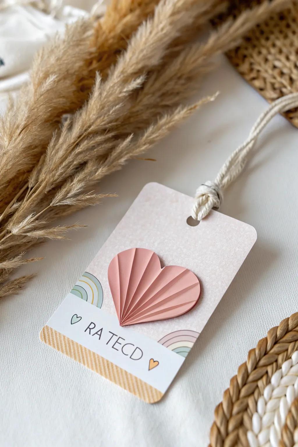 Add a touch of whimsy to your gatherings with these charming pop-up heart name tags.