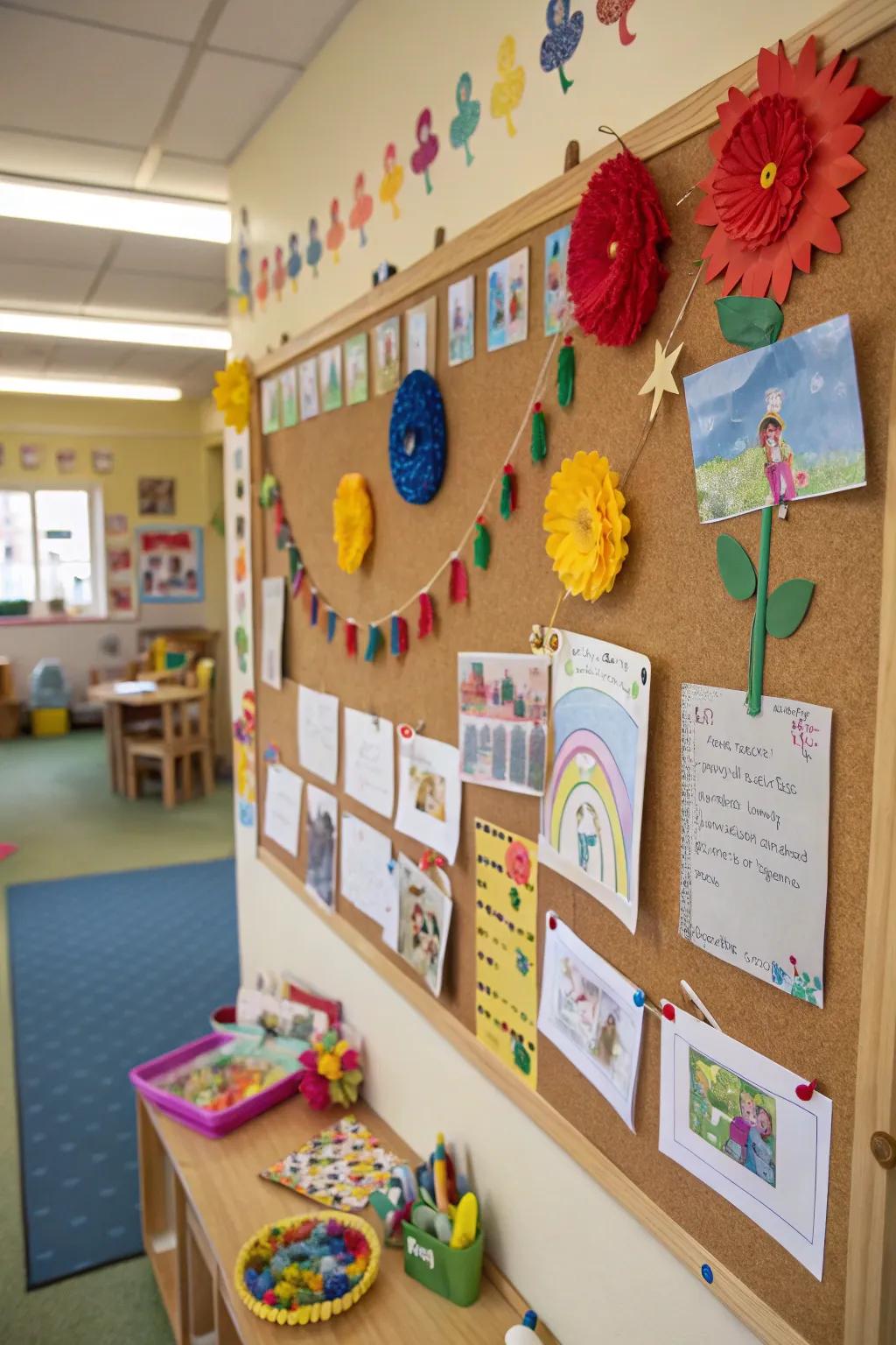 Eco-Friendly Creations board with sustainable materials.