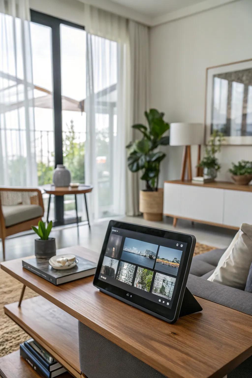 A digital frame that brings modern technology into decor.