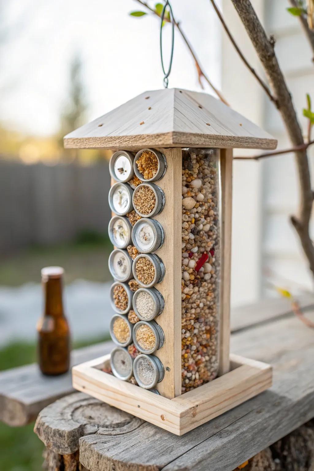 Crafted Simplicity: A Charming DIY Bird Feeder for Your Feathered Friends