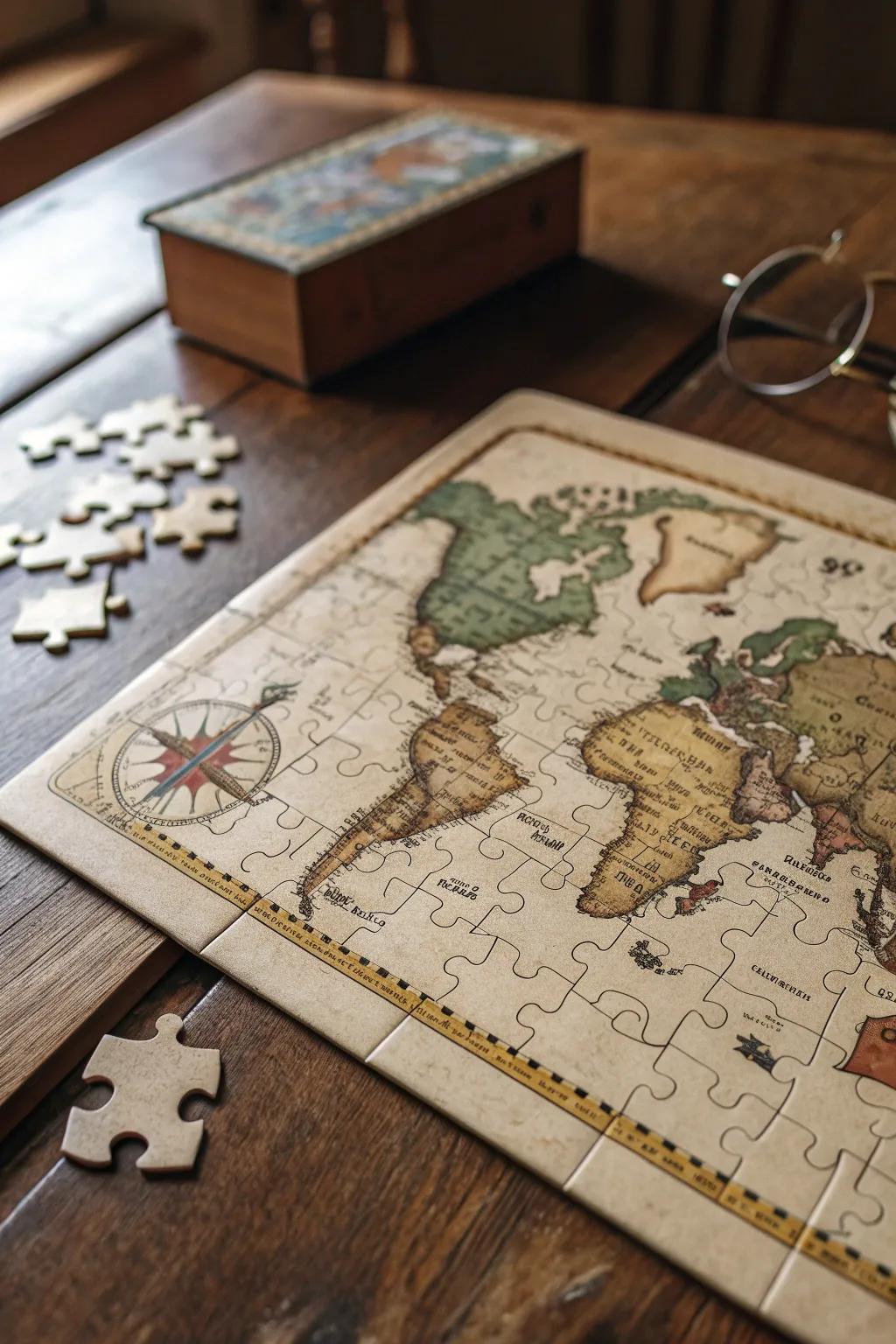 Unlock the mystery piece by piece with this handcrafted jigsaw puzzle adventure.