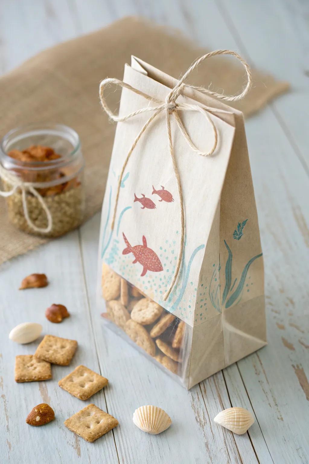 Dive into delight with ocean-themed treat bags that blend simplicity and sea-inspired charm!