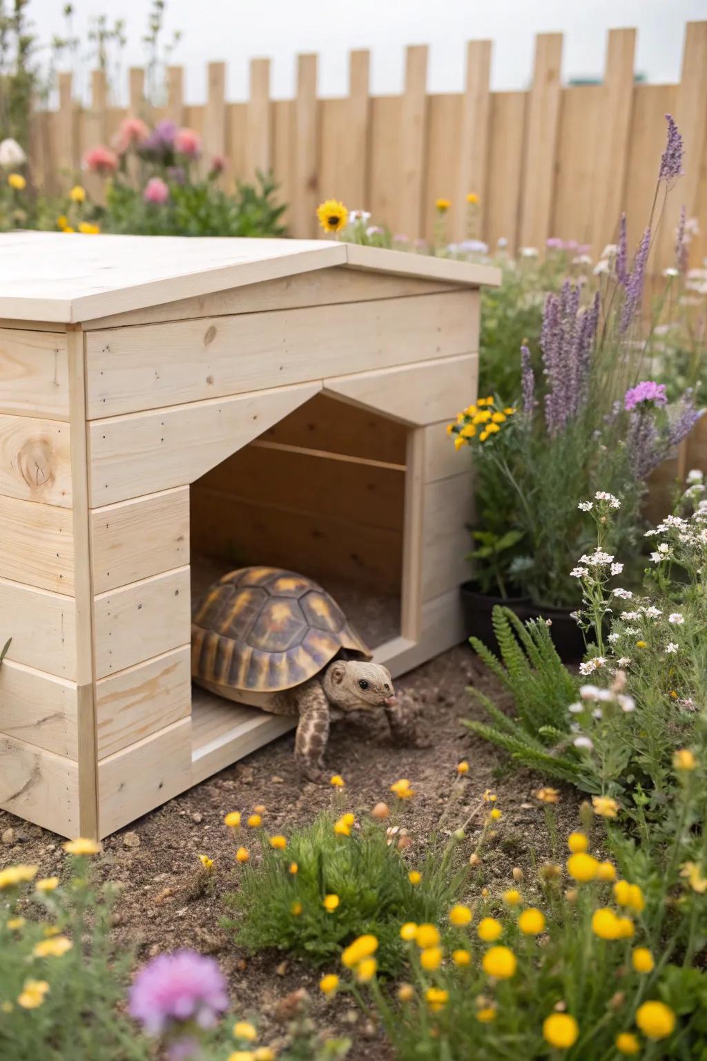 Transform your tortoise's home into a serene mini meadow with colorful wildflower corners. A perfect blend of minimalist design and natural beauty. 🌼🌿