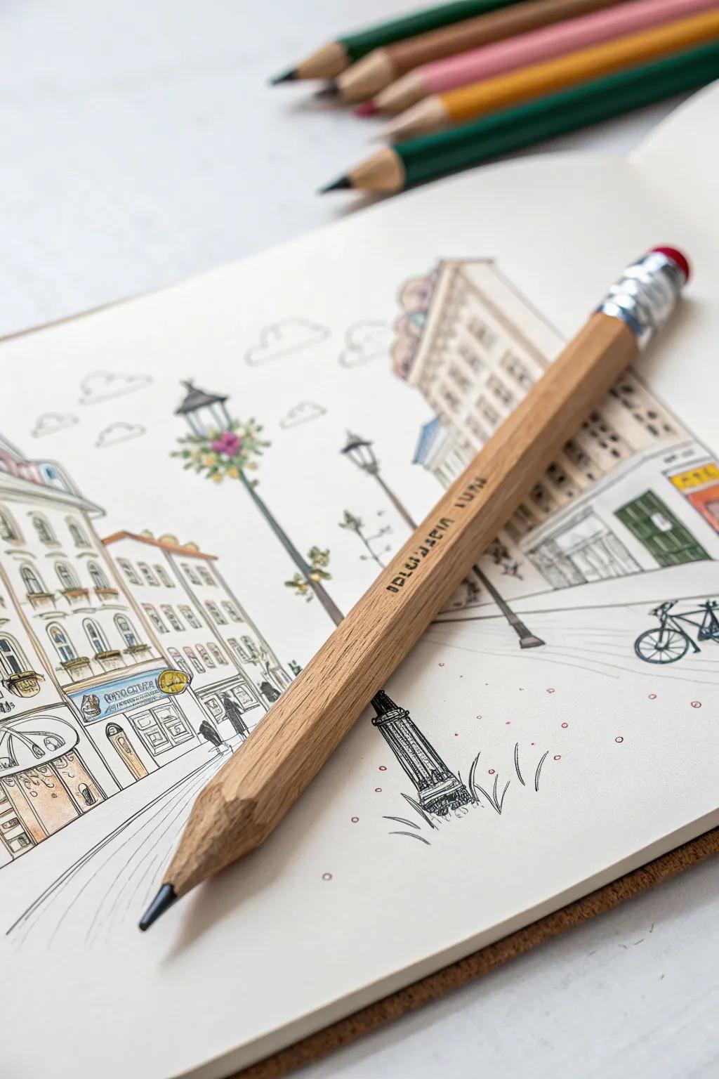 Unleash your creativity with vibrant city sketches, one pencil stroke at a time.
