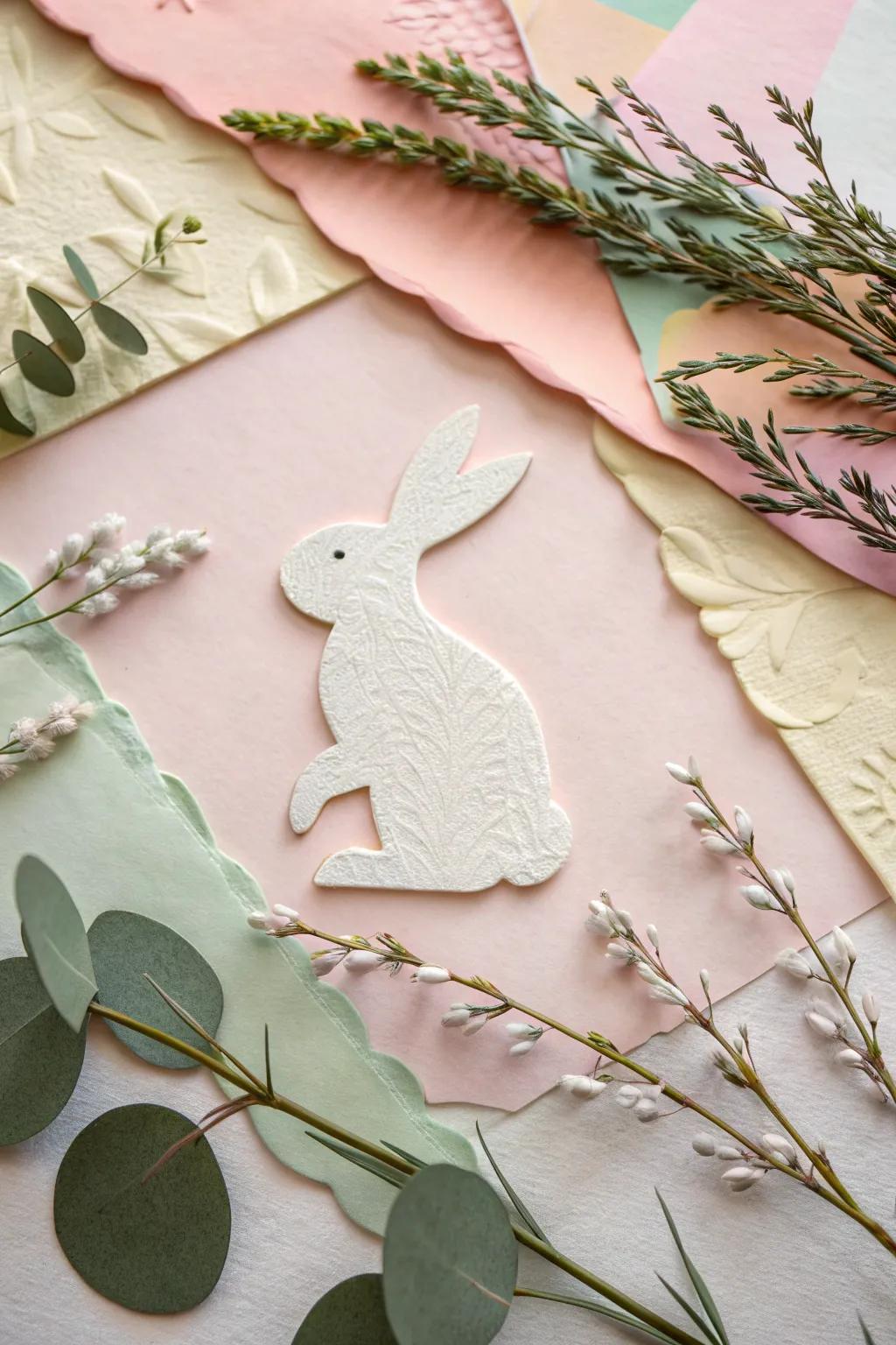 Discover the beauty in simplicity with this charming Bunny Silhouette Art, perfect for adding a touch of elegance to your Easter decor.