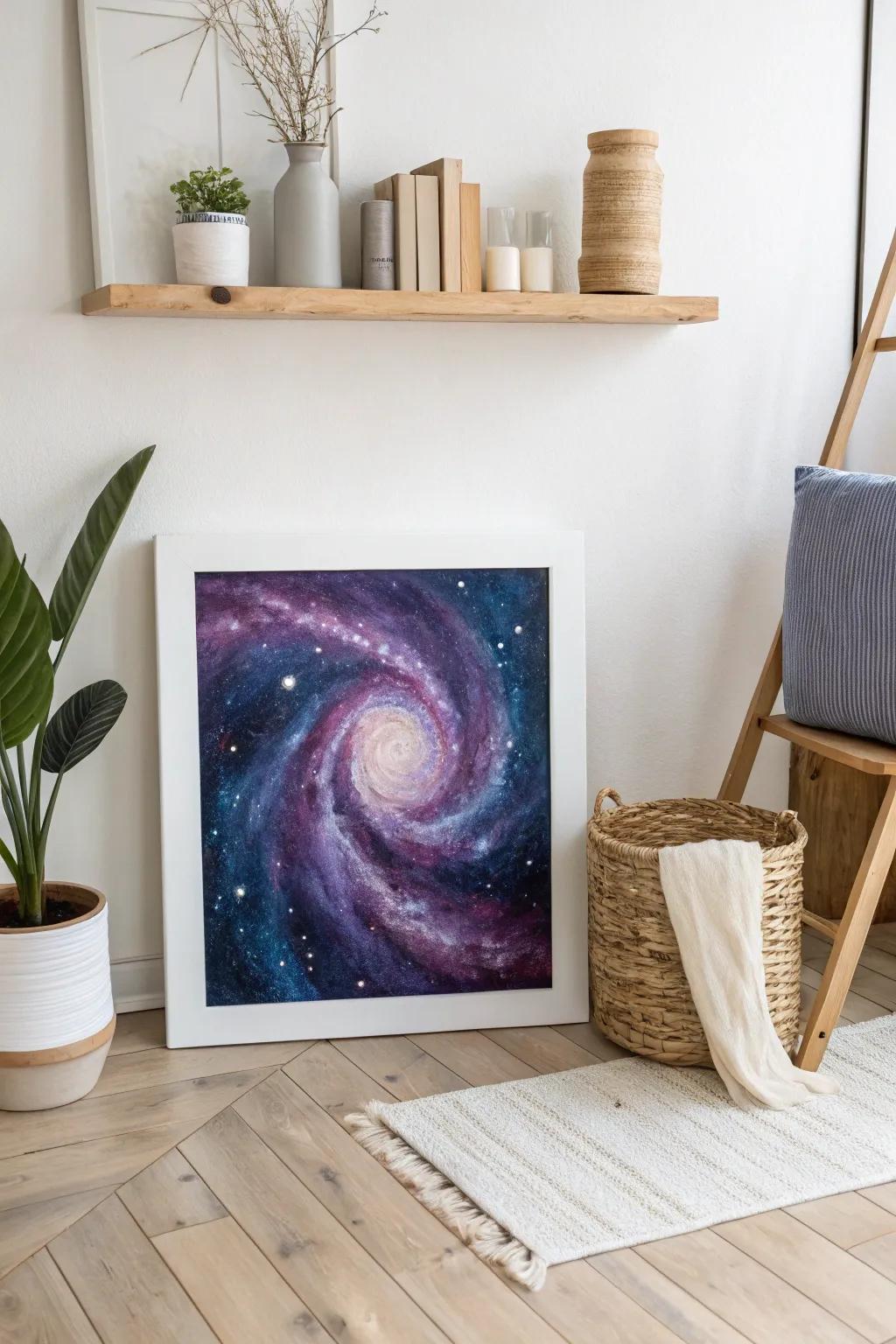 Explore the cosmos with a touch of minimalist elegance.