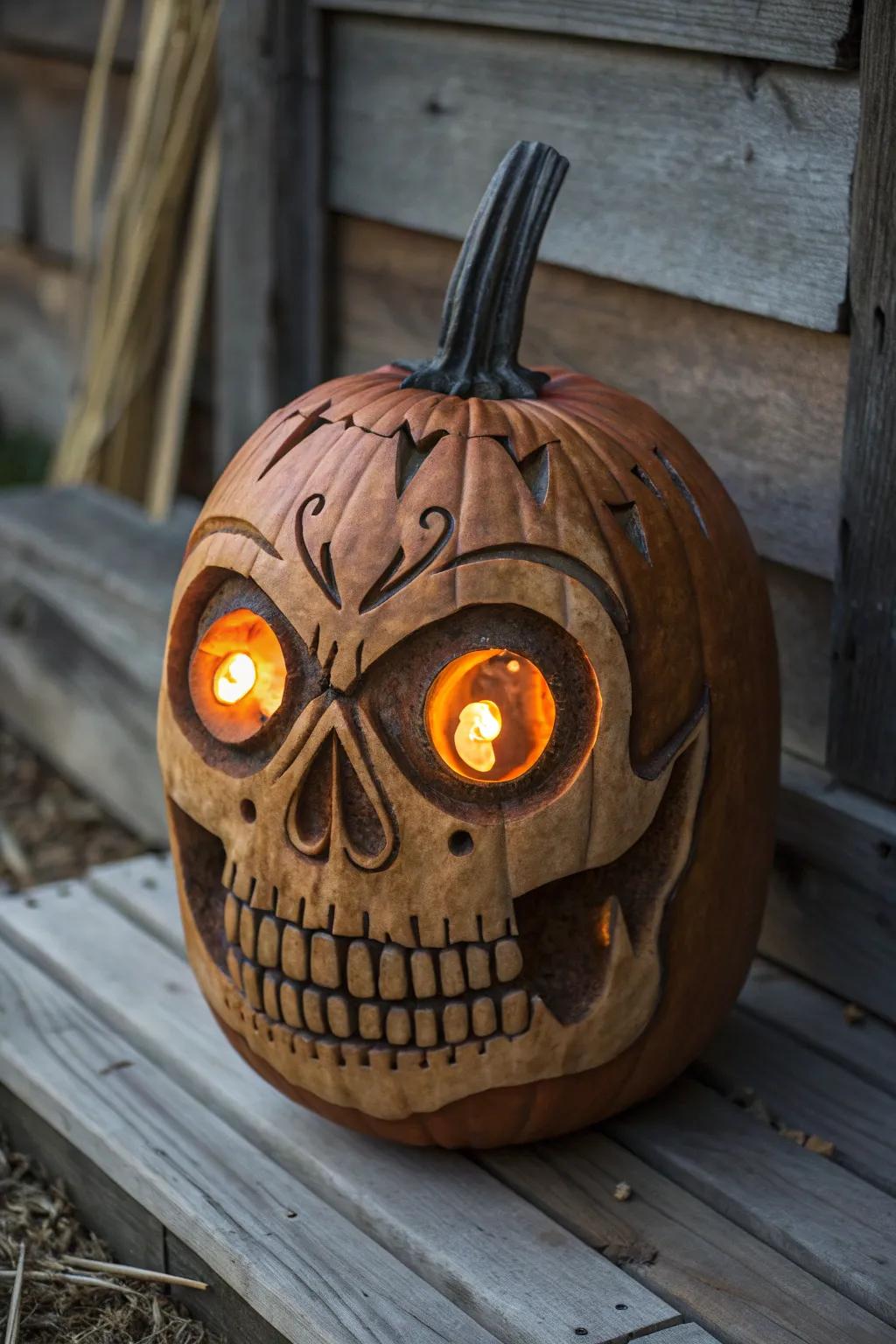 Bring your pumpkin to life with flickering eyes and a haunting gaze.