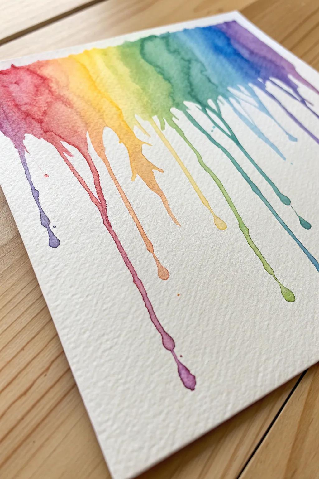 Embrace the elegance of unpredictability with watercolor drip art.