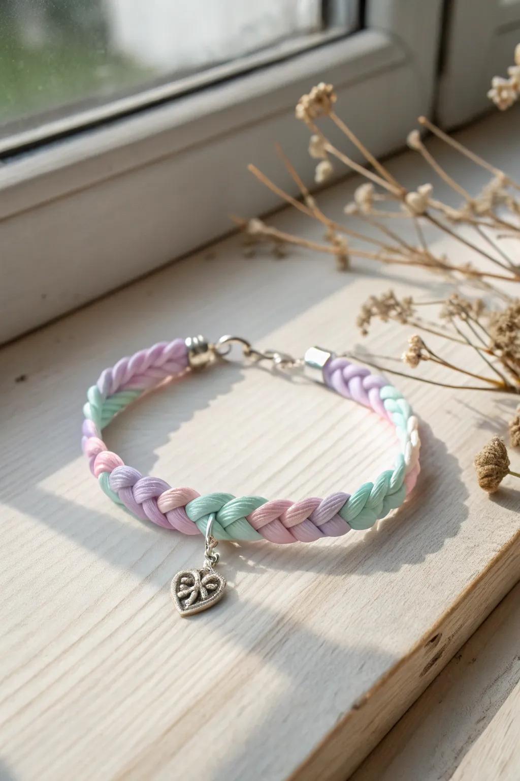 Embrace the charm of simplicity with these enchanting pastel ribbon bracelets, perfect for your next fairy-themed gathering.