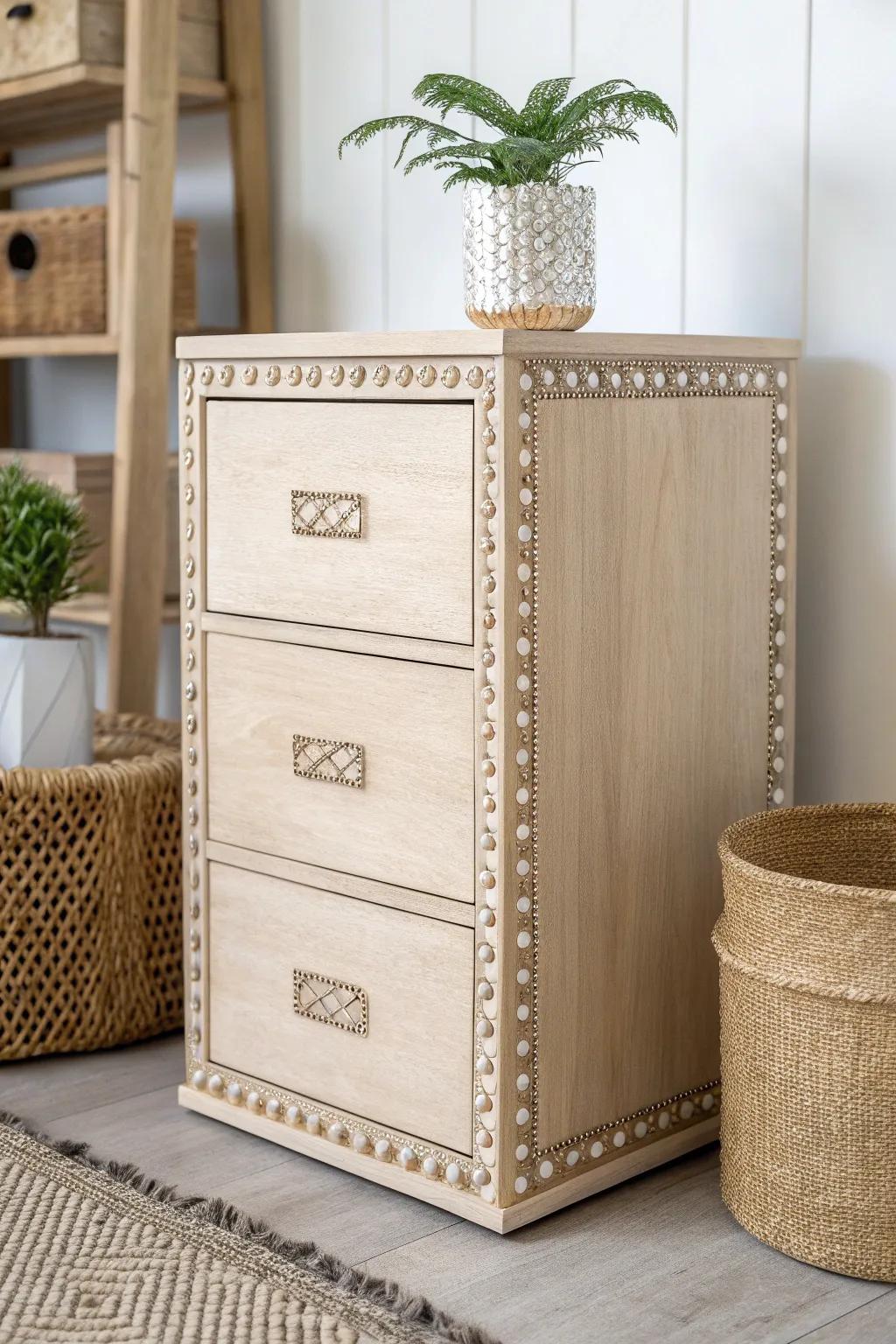 Elevate your space with the subtle elegance of beaded trim - where minimalist design meets boho chic.