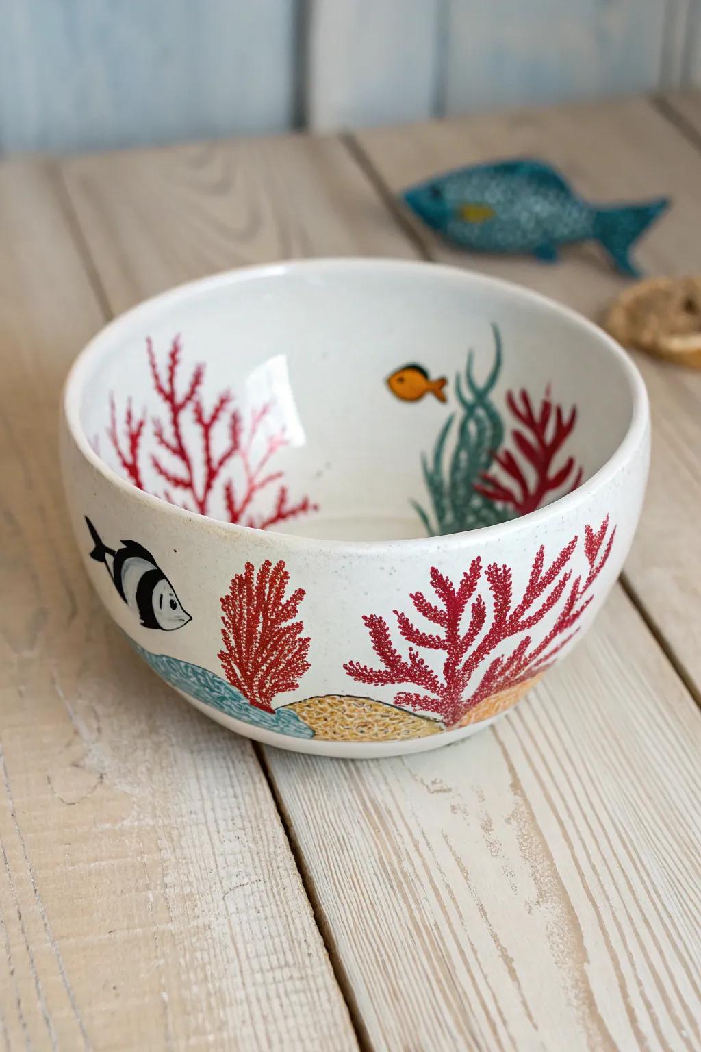 Dive into creativity with finger-painted underwater wonders.