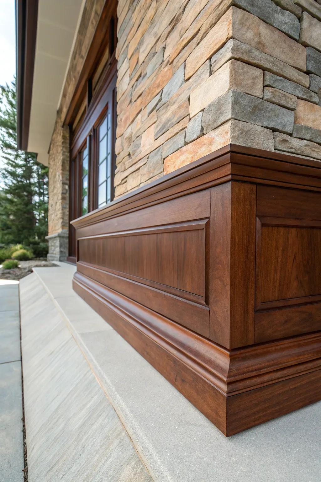Craftsmanship meets elegance: Elevate your home's facade with seamless skirting design.
