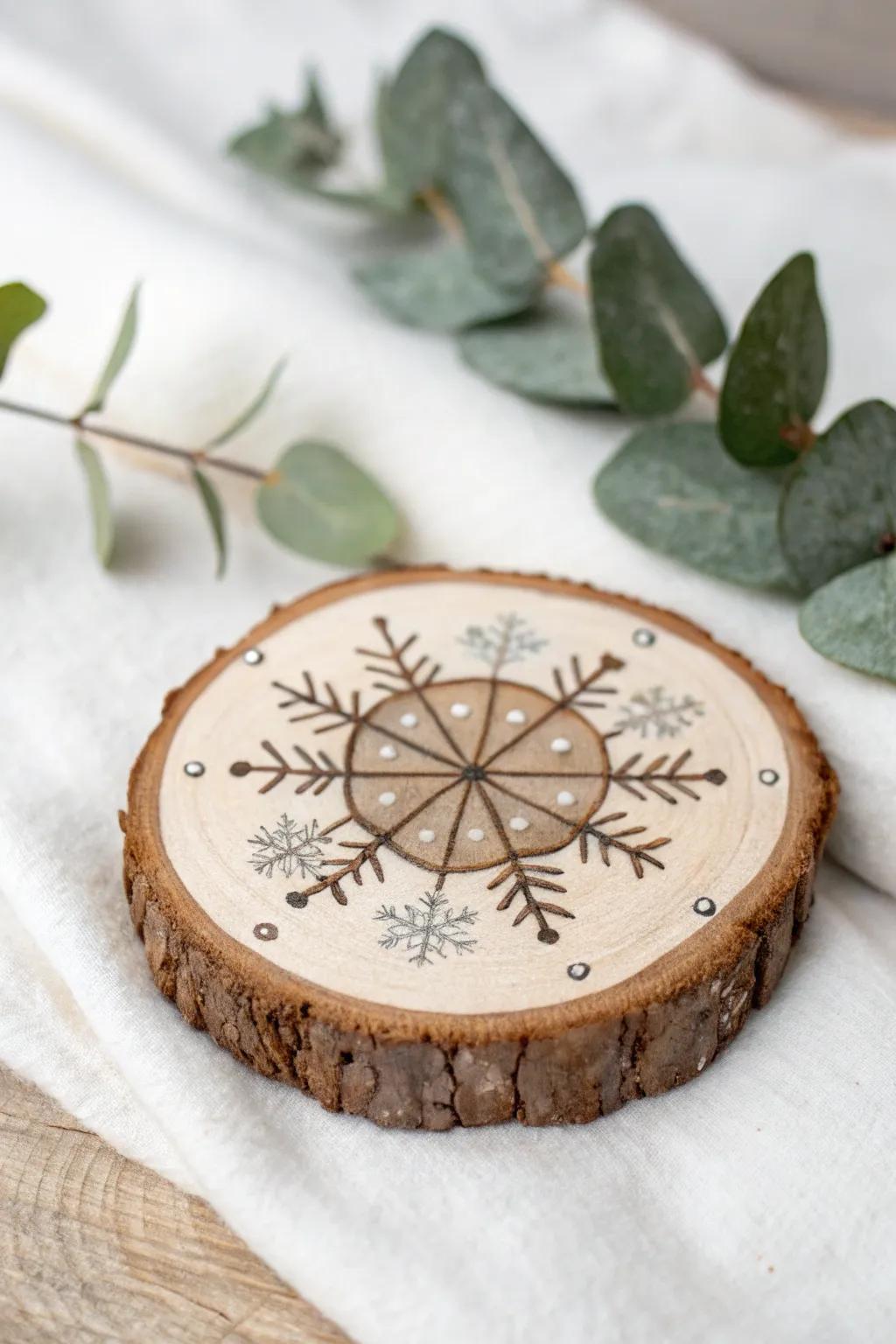 Elevate your holiday decor with handcrafted wood slice magnets, a perfect blend of Scandinavian simplicity and boho charm.