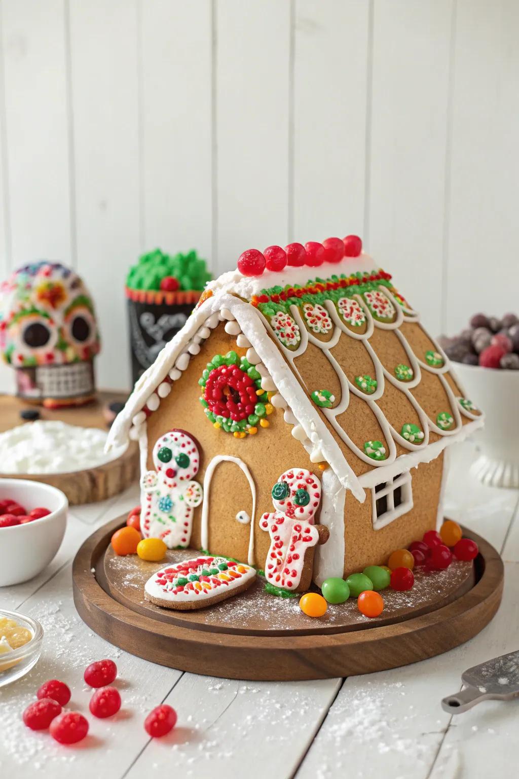 Celebrate culture and creativity with a Mexican-inspired gingerbread masterpiece!