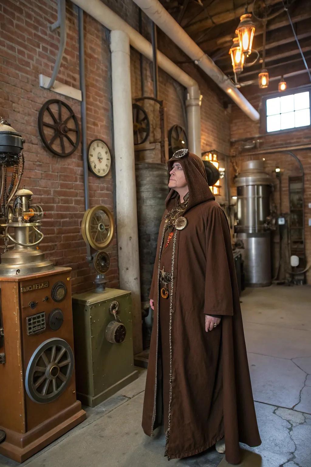 A steampunk adventurer robe is perfect for inventive spirits.