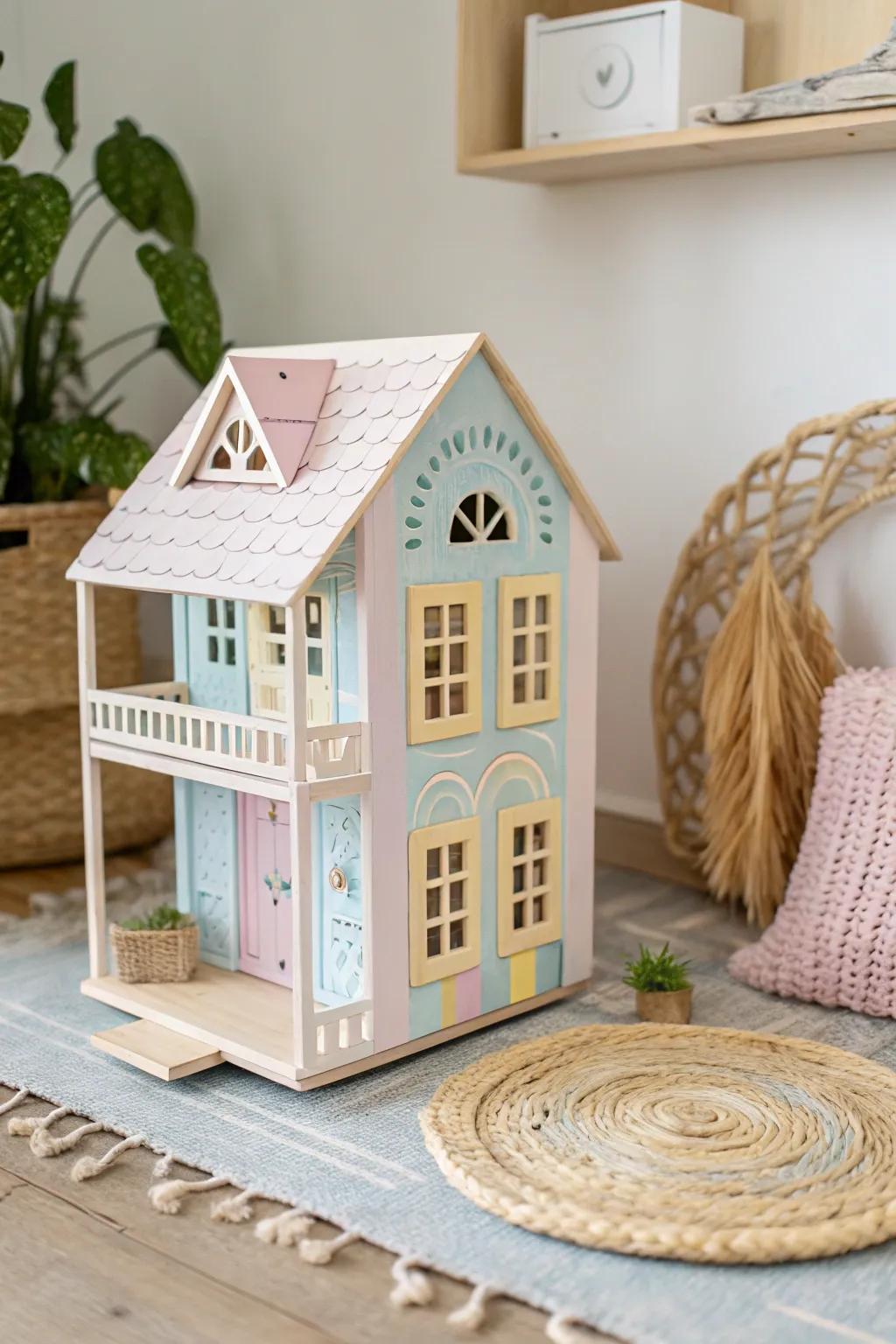 Transform your dollhouse with a splash of pastel charm — where Scandinavian simplicity meets Boho elegance.
