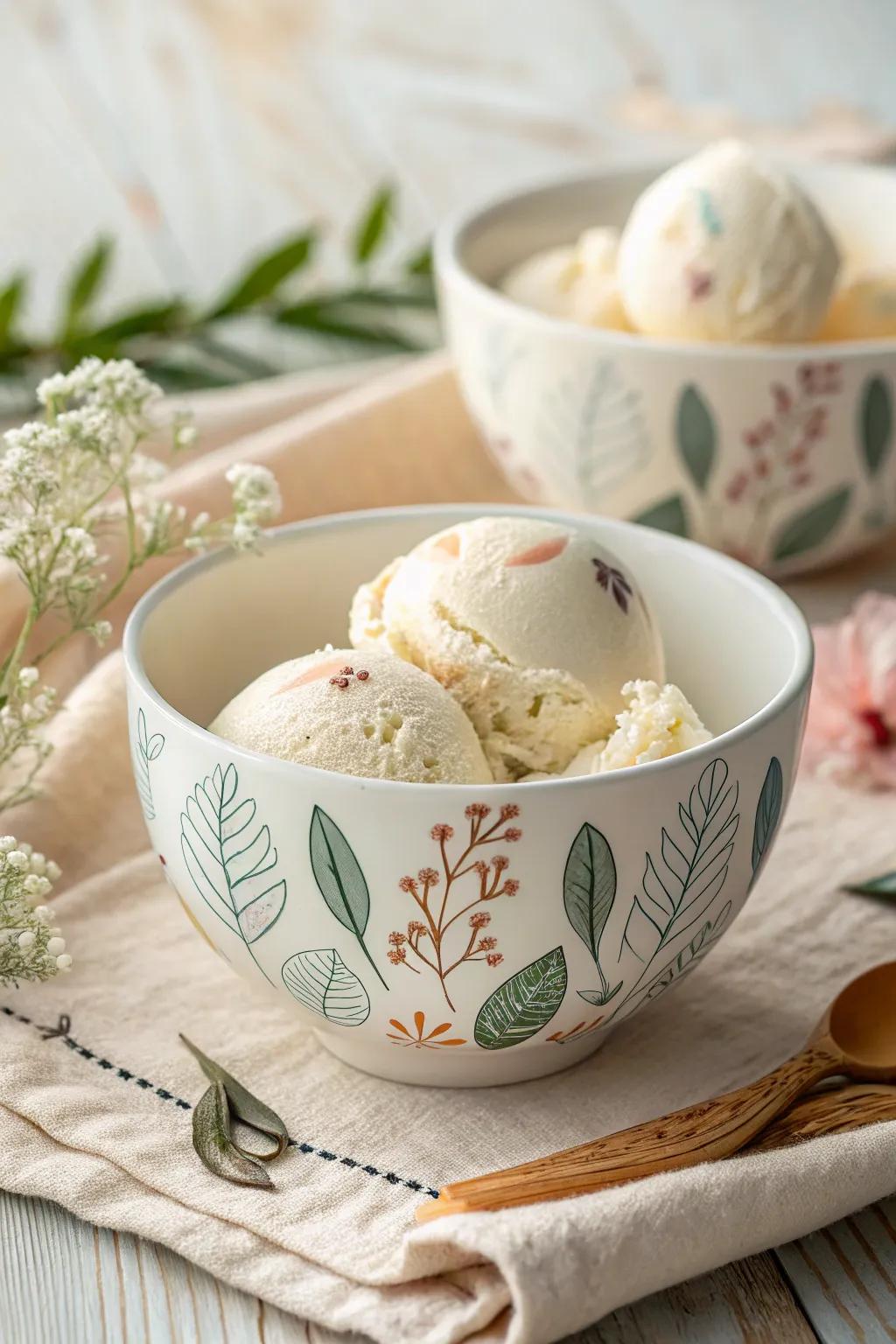 Bring the Outdoors In with Nature-Inspired Ice Cream Bowls 🌿✨