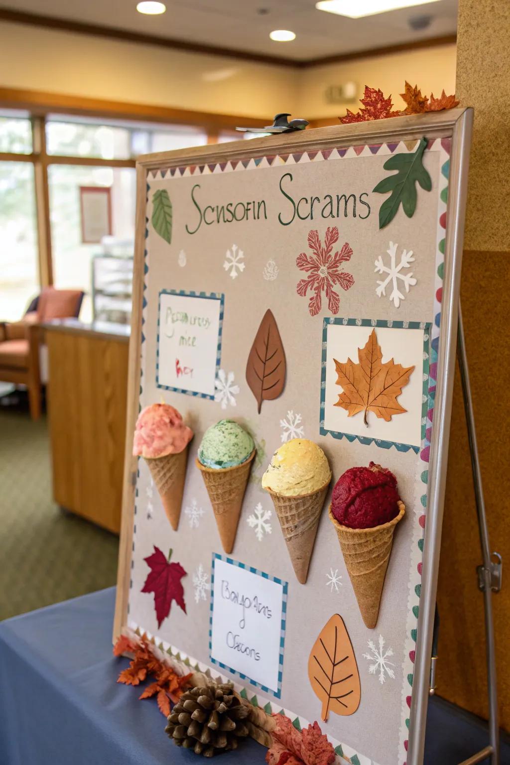 Keep it fresh with seasonal scoop changes.