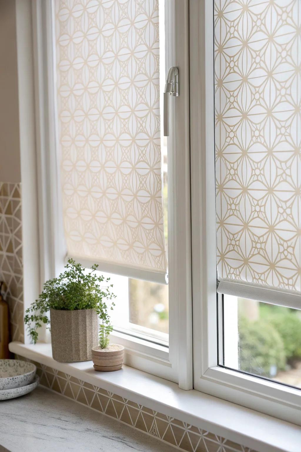 Transform your kitchen with a chic window trim makeover using stylish contact paper for an effortless, minimalist touch.