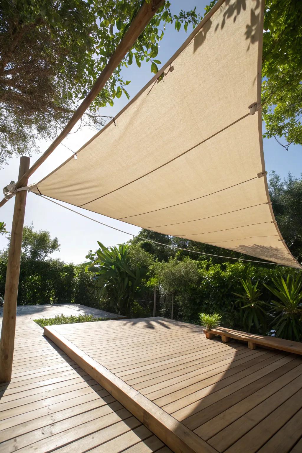 Elevate your outdoor space with a handcrafted DIY shade sail—where style meets craftsmanship.