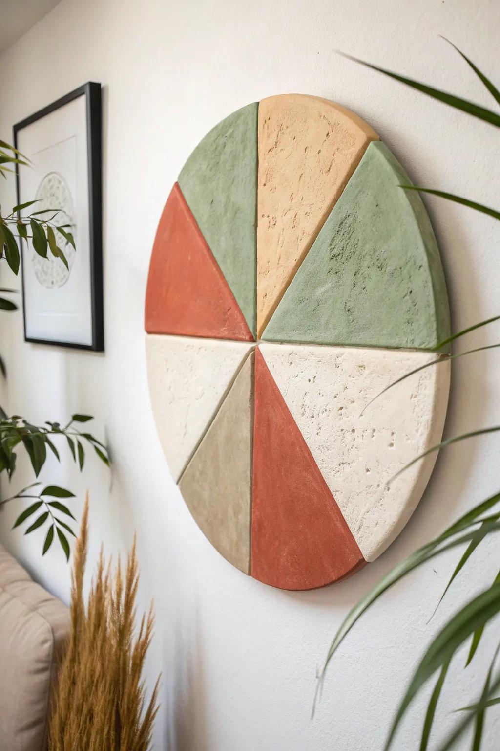 Transform your space with Scandinavian-inspired clay wall art that exudes simplicity and natural beauty.