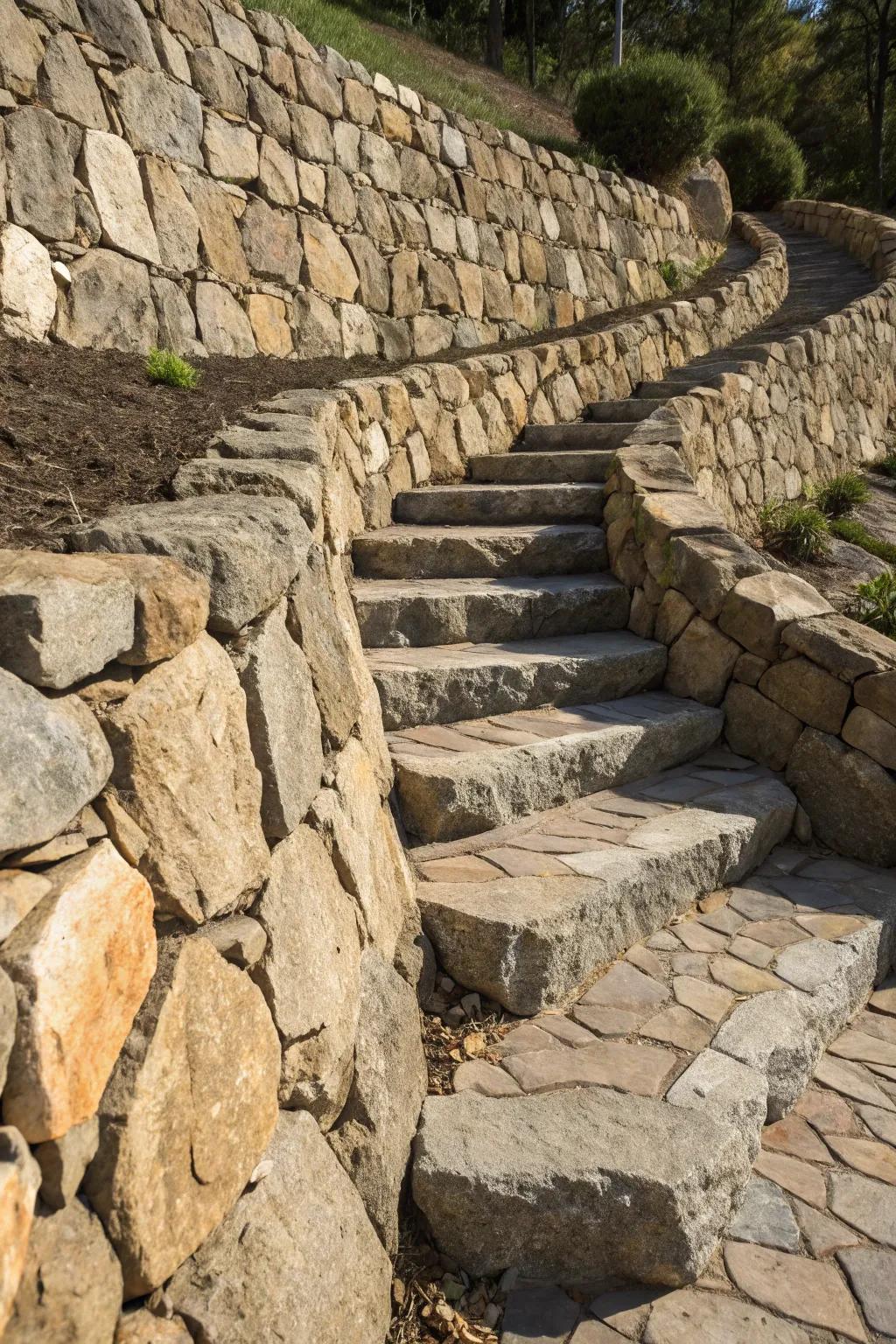 Embrace the art of stone orientation: a striking interplay of form and function.