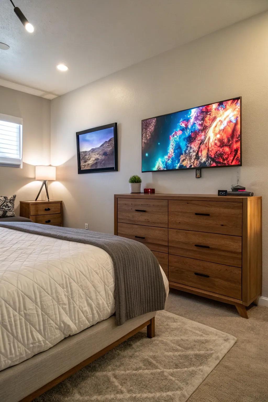 Digital art displays offer a versatile and modern decor option.