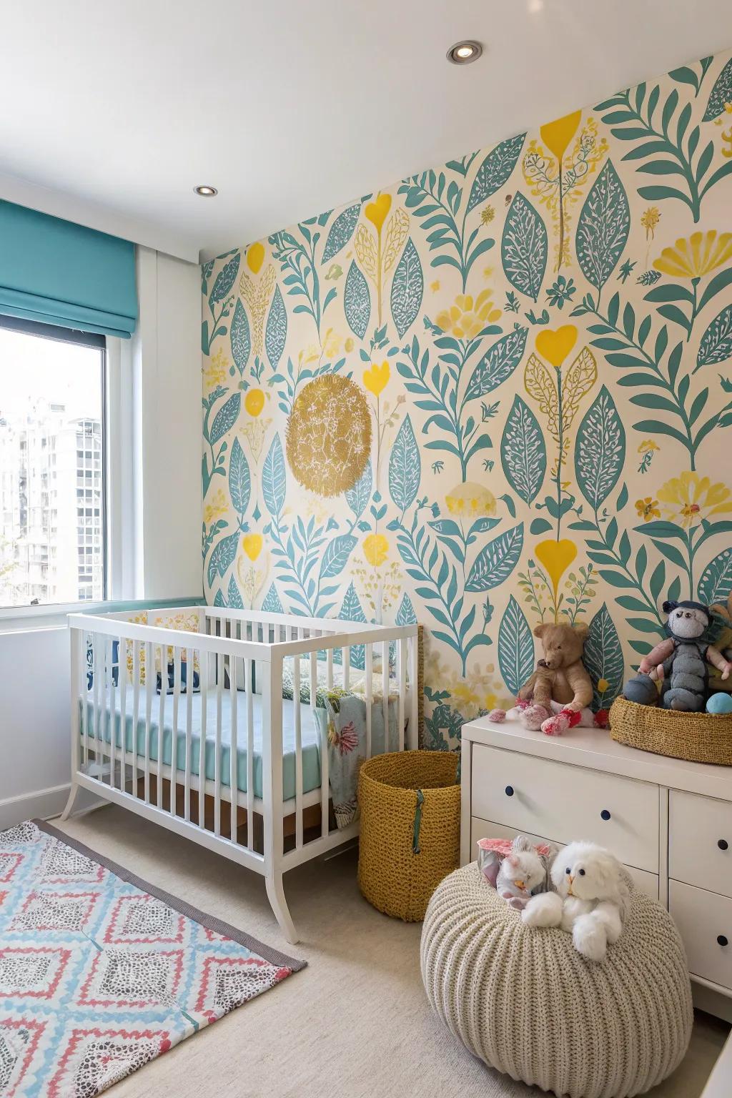 Bold patterns bring energy and focus to the nursery.