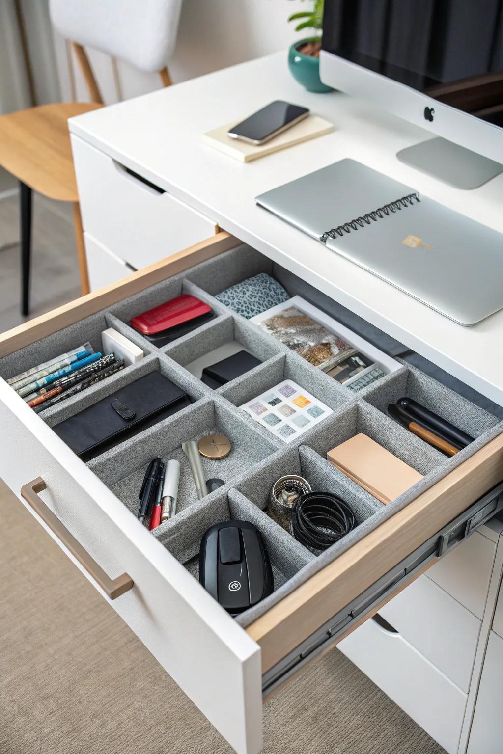 Foldable inserts offer adaptable storage solutions.