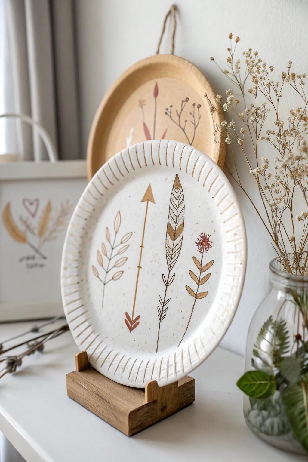 Celebrate progress with elegance: A paper plate award capturing the essence of growth and perseverance.