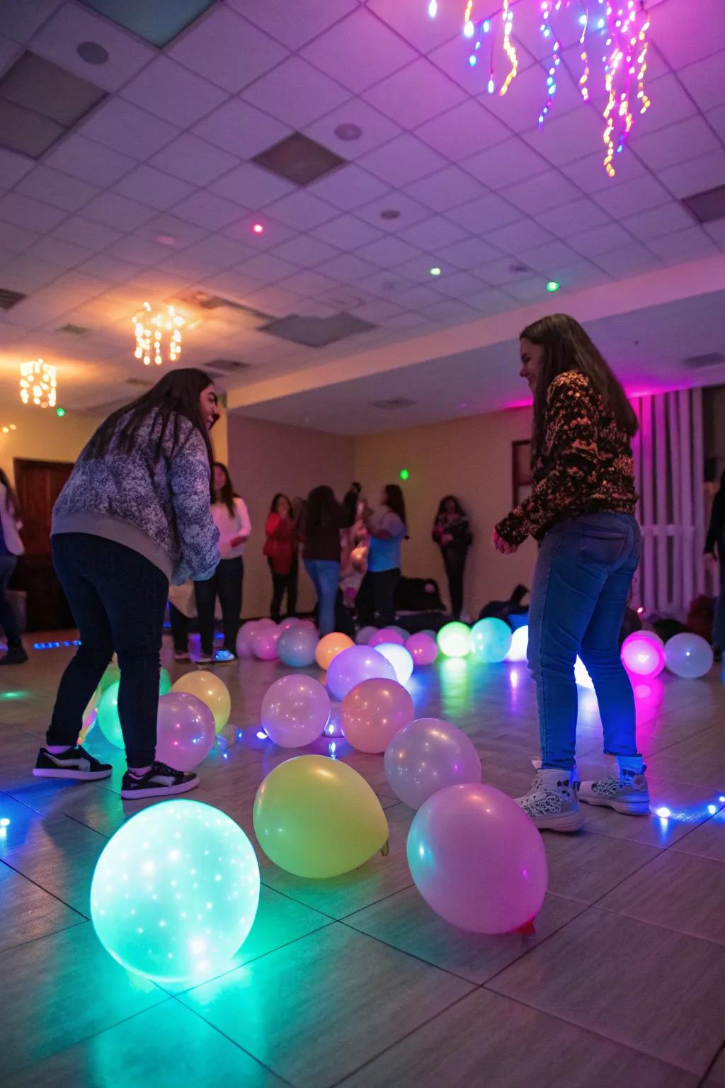 Add fun with glowing LED balloons.