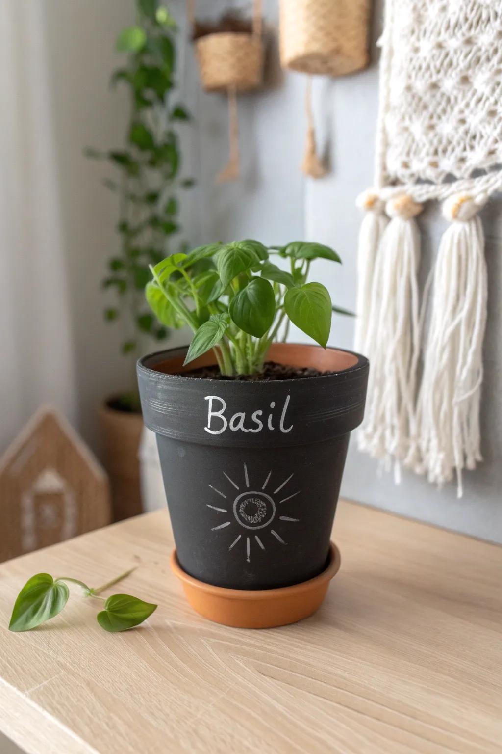 Get creative with Chalkboard Memo Pots and label your plants in style!